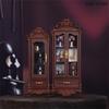 1/12 Vintage Cabinet Display Cupboard Wine Cabinet Furniture Model Doll Home Living Room Simulation Storage Decor Toy
