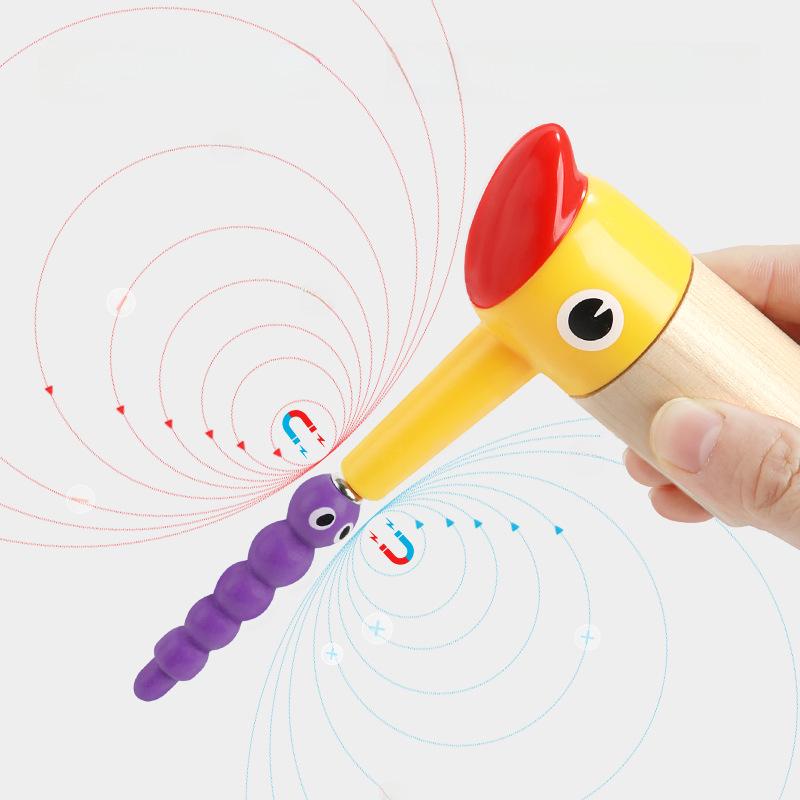 Montessori Wooden Woodpecker Insect Game Educational Toy for Early Childhood Development