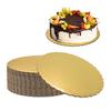 10Pcs Gold Cake Boards Round Scalloped Edges Greaseproof Cake Board Food Grade Cardboard Circles for Wedding Birthday Parties