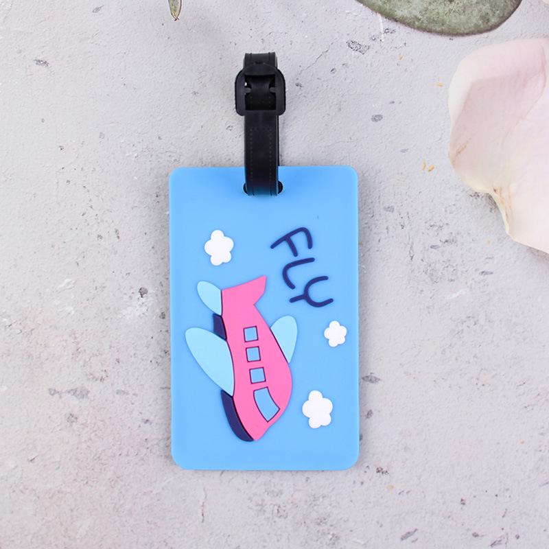 Popular Eco-friendly PVC Cartoon Luggage Tag for Suitcases and Boarding Passes