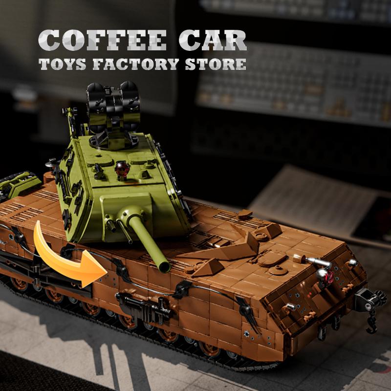 Non-Toxic Ww2 Heavy Tank Building Blocks Toys Armored Car Model Military Panzer 2A8 Moc Bricks Adults Children Kids Christmas Gift Home Decor