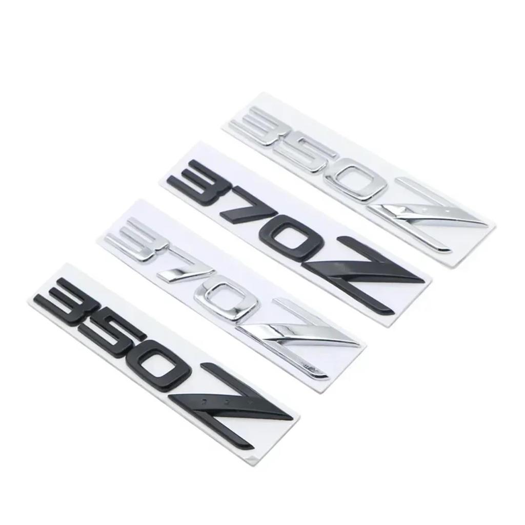 Letter Rear Trunk Emblem Badge for 350Z 370Z Z Z3 Z34 Car Correction Sticker Decal 3D Metal (Black 350Z)