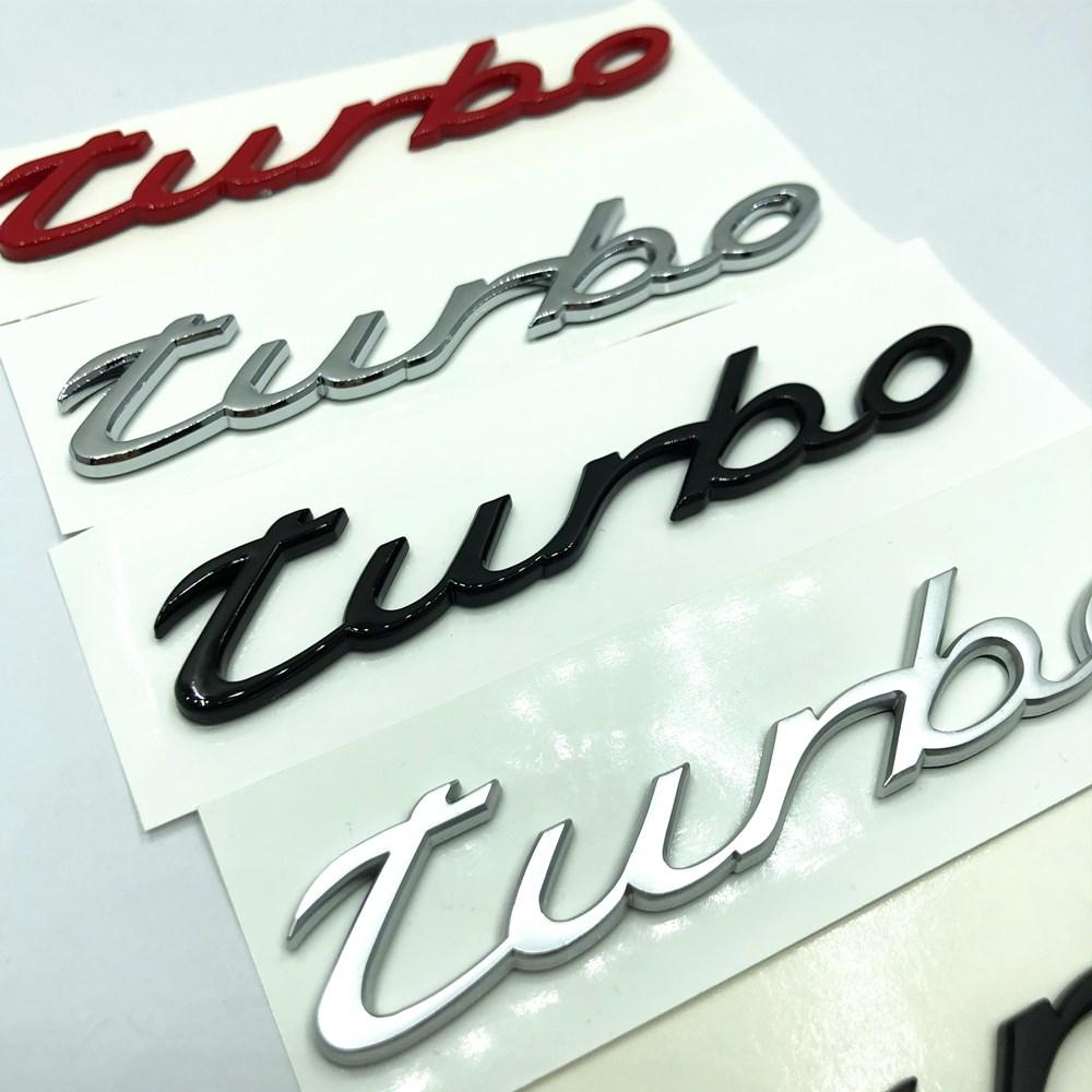 1Pc 3D Turbo 4 S Logo Car Emblem Accessories for Panamera Cayman Boxster Cayenne Macan