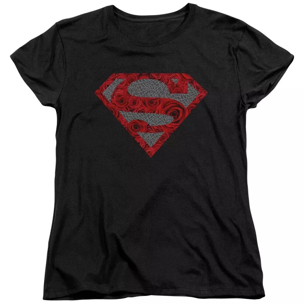 Superman  Elephant Rose Shield  Women s T-Shirt 4XL