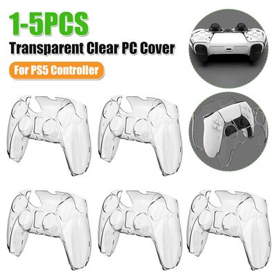 Clear Cover Case Protector Skin for PS5 Controller Transparent PC Cover Skin for PlayStation 5 Controller Accessories