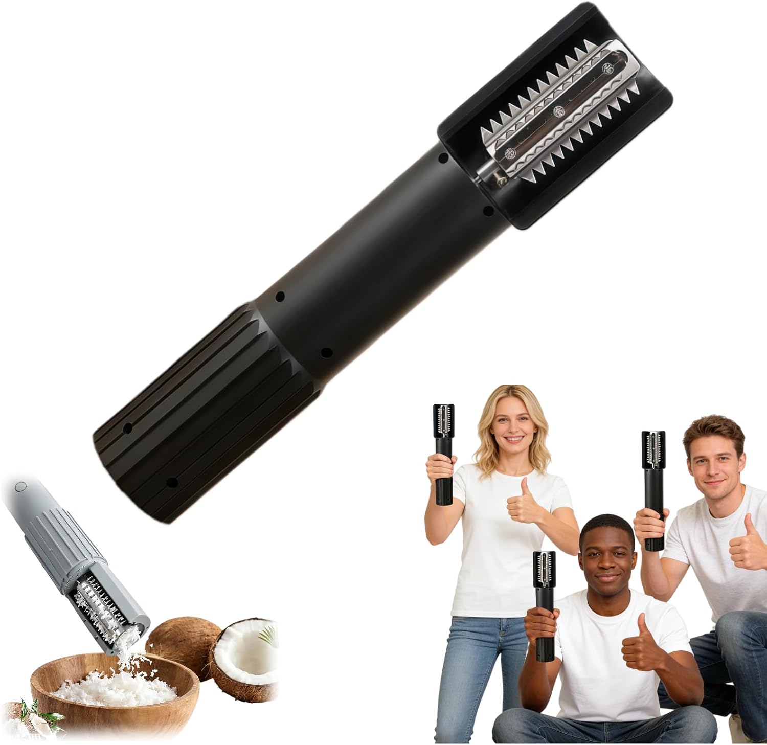 Grater, Electric Scraper, Portable Handheld Wireless Peeler Shredder, Electric Fish, Electric Fish One Size чёрный