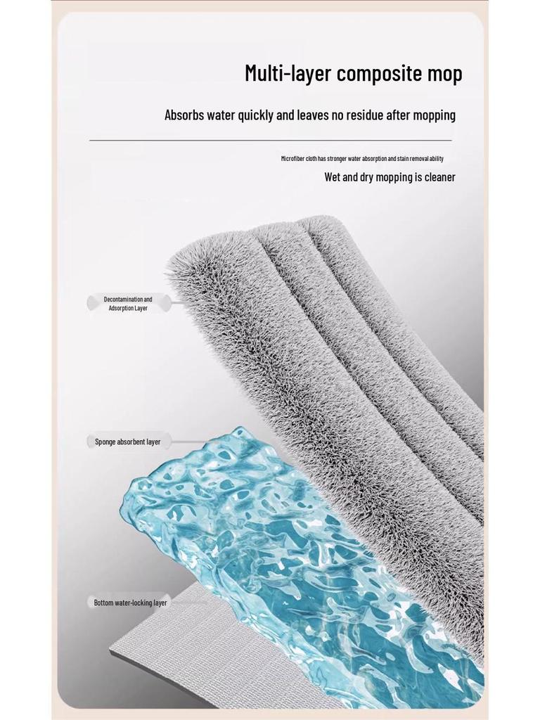 Mop Rotativ cu Pulverizator - Mop Plat Hands-Free pentru Curățare Umedă și Uscată