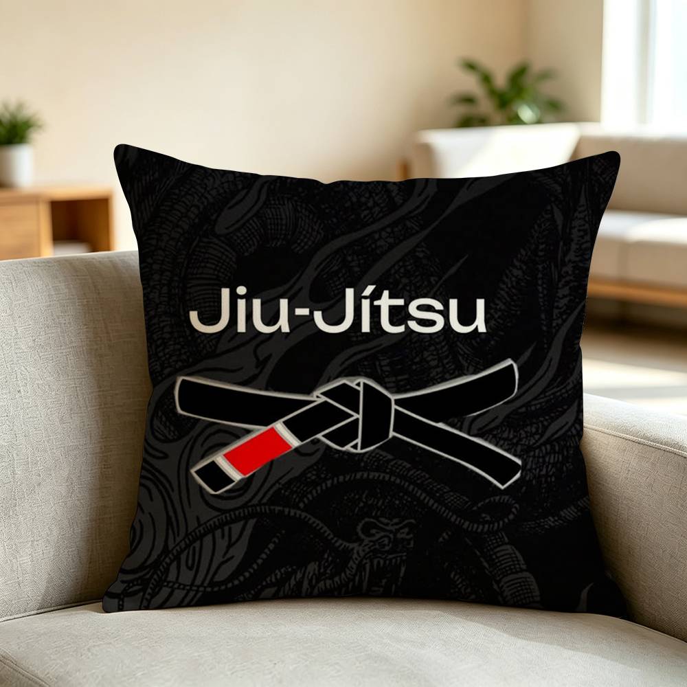 S-Sport B-Brazilian Jiu Jitsu BJJ Square Double-Sided printed Pillow Case Bedroom Bedside Pillow Sofa Cushion Cover