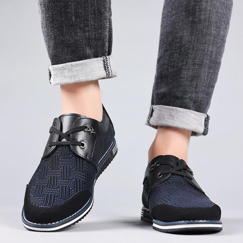 

Men s shoes casual shoes trend versatile youth low-top business new men s leather shoes foot shoes long-term supply 50