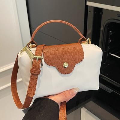 Wholesale New Products Niche Simple Contrasting Color Portable Small Bag Women's Leisure Trendy Versatile Light Splicing Messenger Change Bag