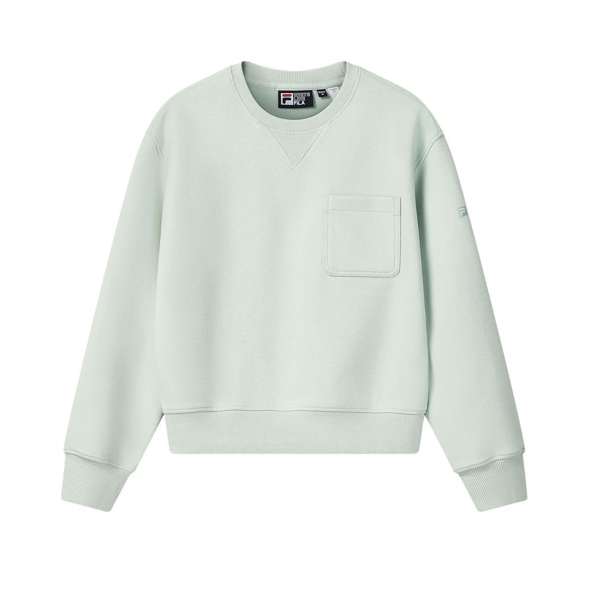 

FILA White Casual Comfortable Pullover Sweatshirt Women tops F11W613213F-TQ 2XL