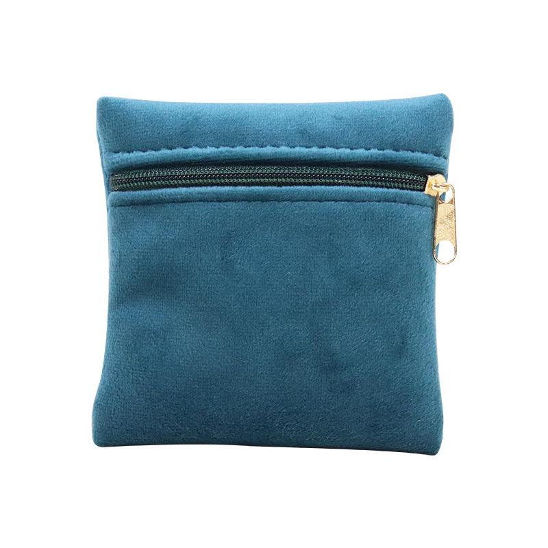 Velvet Zipper Jewelry & Ring Storage Bag with Hidden Buckle