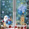 1Set Christmas Window Sticker Christmas Decoration  Santa Claus Snowflake Elk Glass Decals New Year Stickers Home Decor