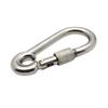 2 Pcs Locking Carabiner Screw Gate Buckle Heavy Duty Carabiner Stainless Steel Screw Lock Carabiner Hooks Durable