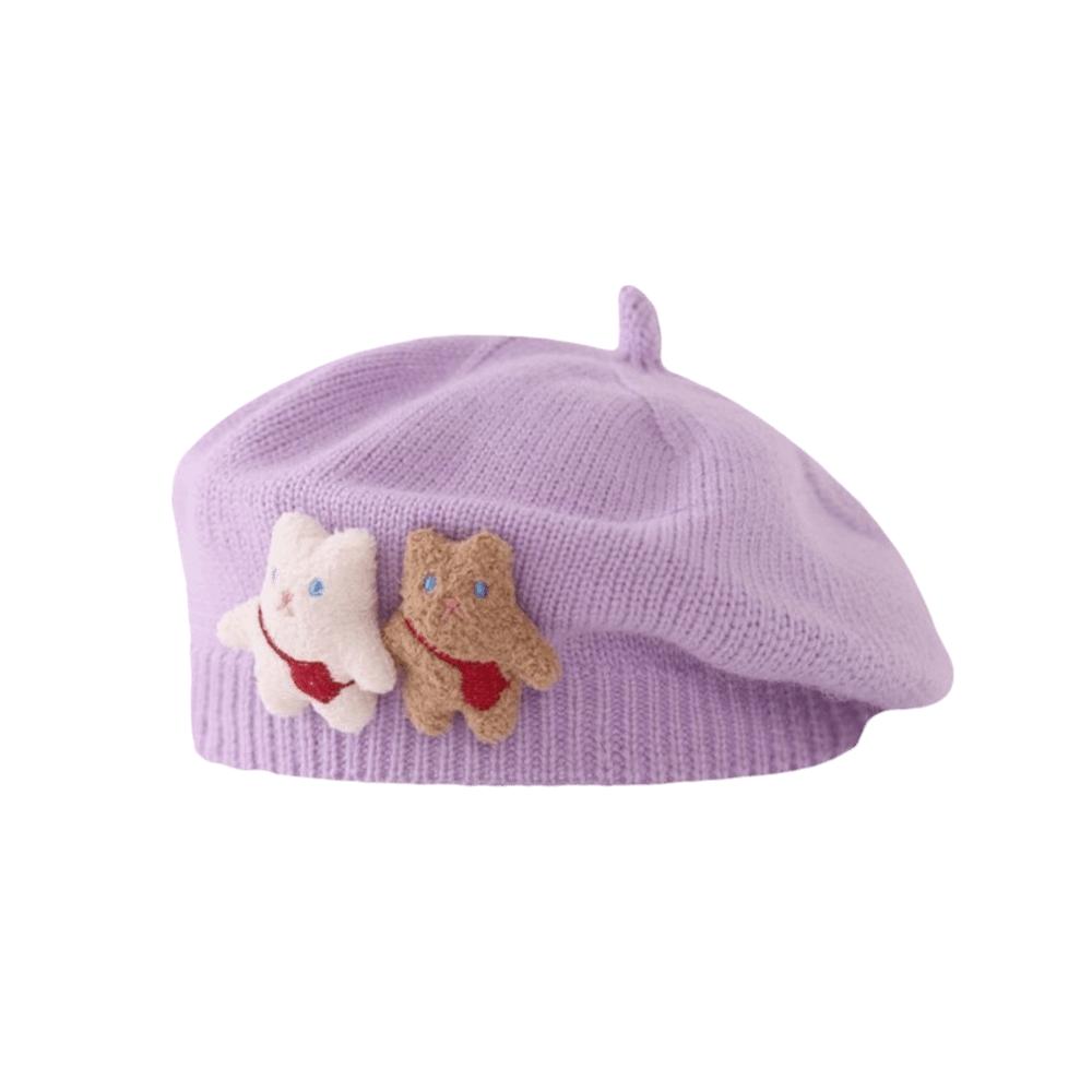 Cartoon Kids Beret Soft Boys Hat Cute Baby Hat Autumn Winter