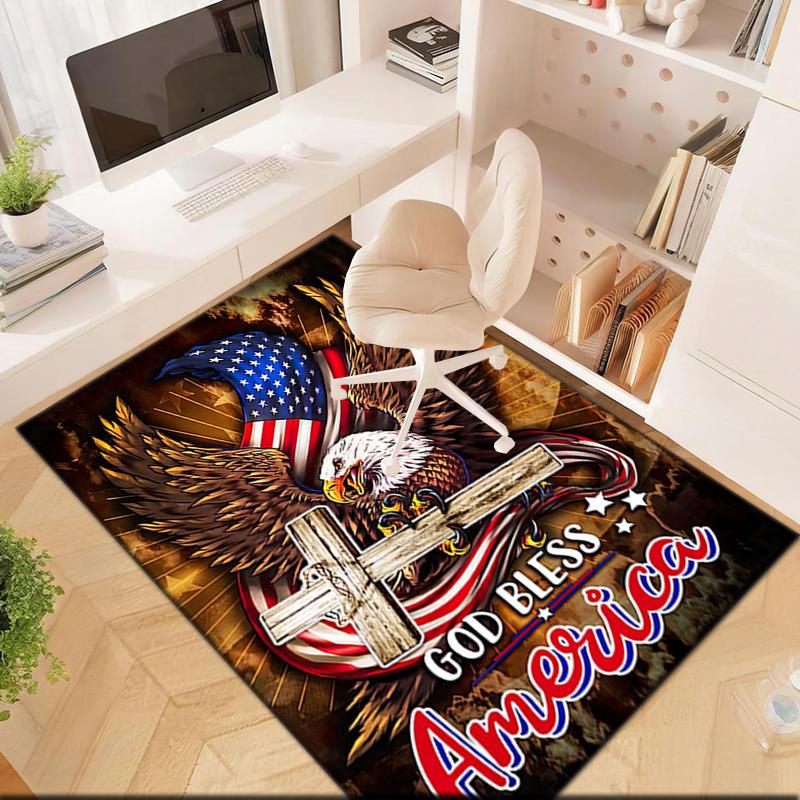 1pc American Eagle Carpet Rug for Living Room Bedroom Home Sofa Decoration,Kids Play Non-slip Floor Mat