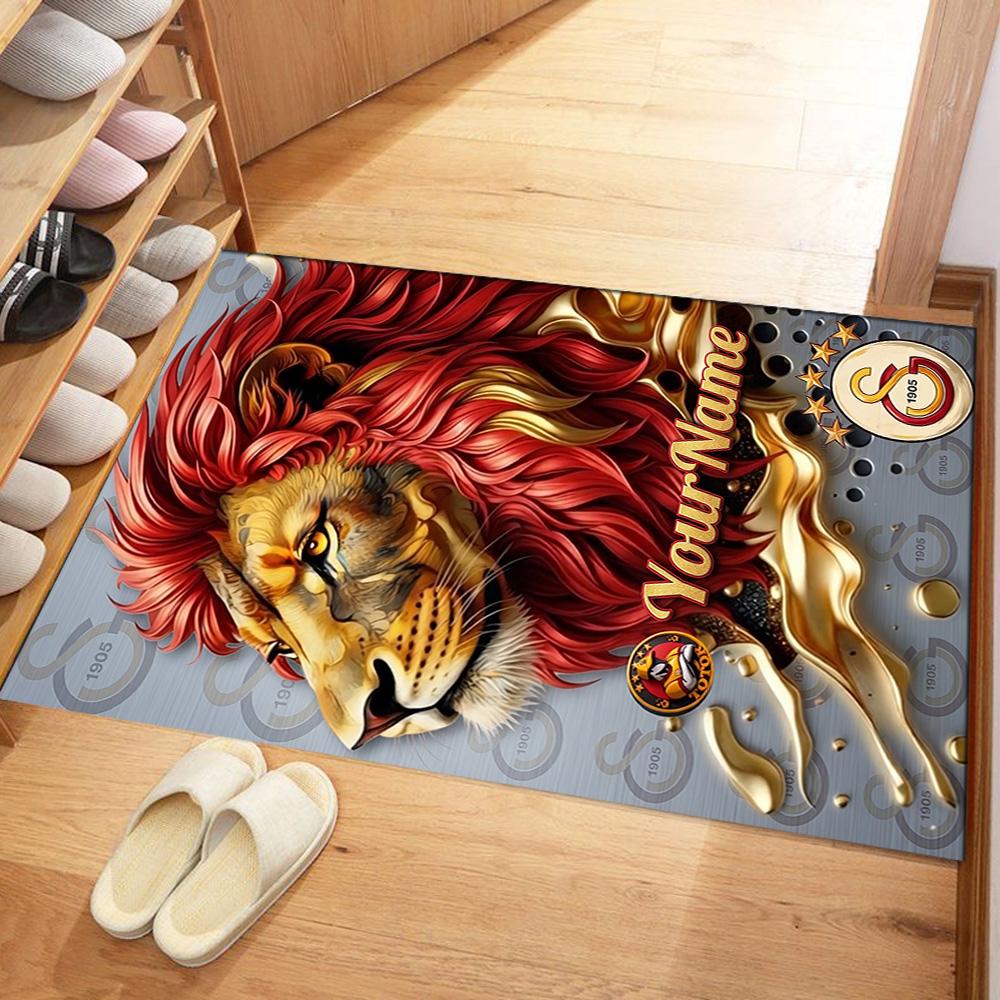 Galatasaray Customize Text Carpet Design For Game Room Hallway Playrooms Outdoor Antislip Rug Decorate Offices
