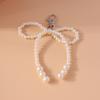 Cute Handmade Pearl Bowknot Keychain Women Girl Key Ring for Car Key Holder Handbag Accessories DIY Jewelry Gift