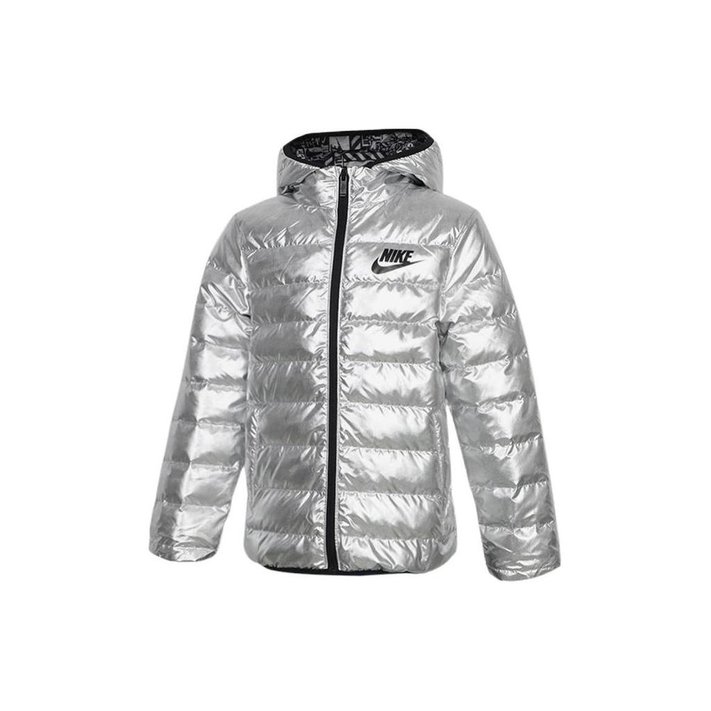 Nike Hooded Casual Reversible Long Sleeve Down Jacket Kids Jackets DB7401-095