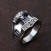 Norse Mythology Viking Thor's Hammer Ring Men Retro Stainless Steel Odin Celtics Knot Ring Biker Amulet Viking Jewelry