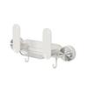 Plastic Suction Cup Pot Lid Holder Wall Mounted Space Saving Pot Cover Rack Waterproof with Hooks Cutting Board Holder for Home