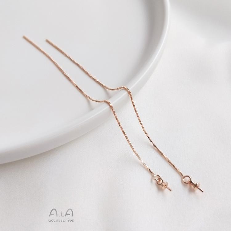 Copper-Plated 18K Gold Ear Wires with Pin Eyelets for DIY Earring Making