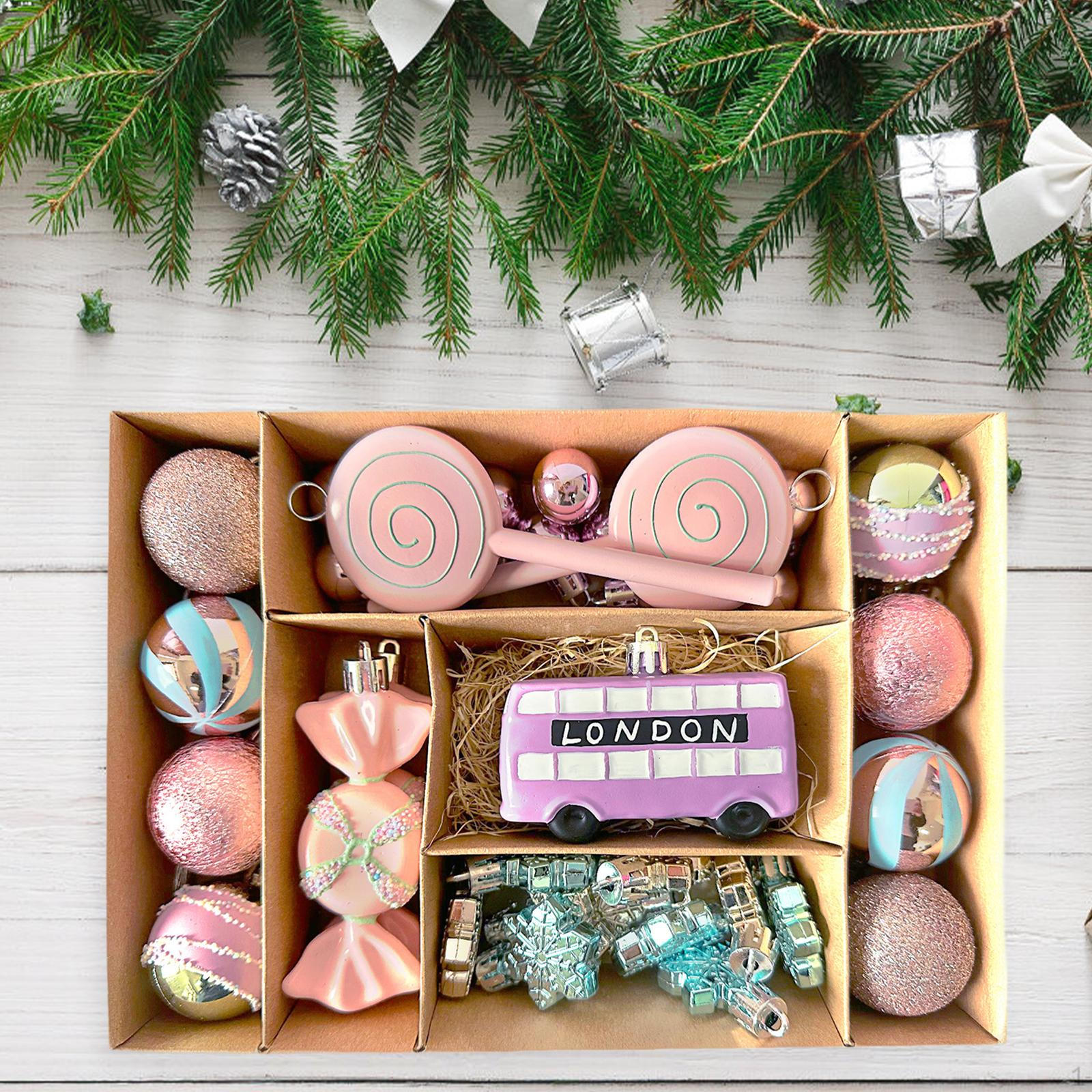 

Рождественские безделушки, подвесные подвески, набор, различные небьющиеся аксессуары, декоративные рождественские украшения