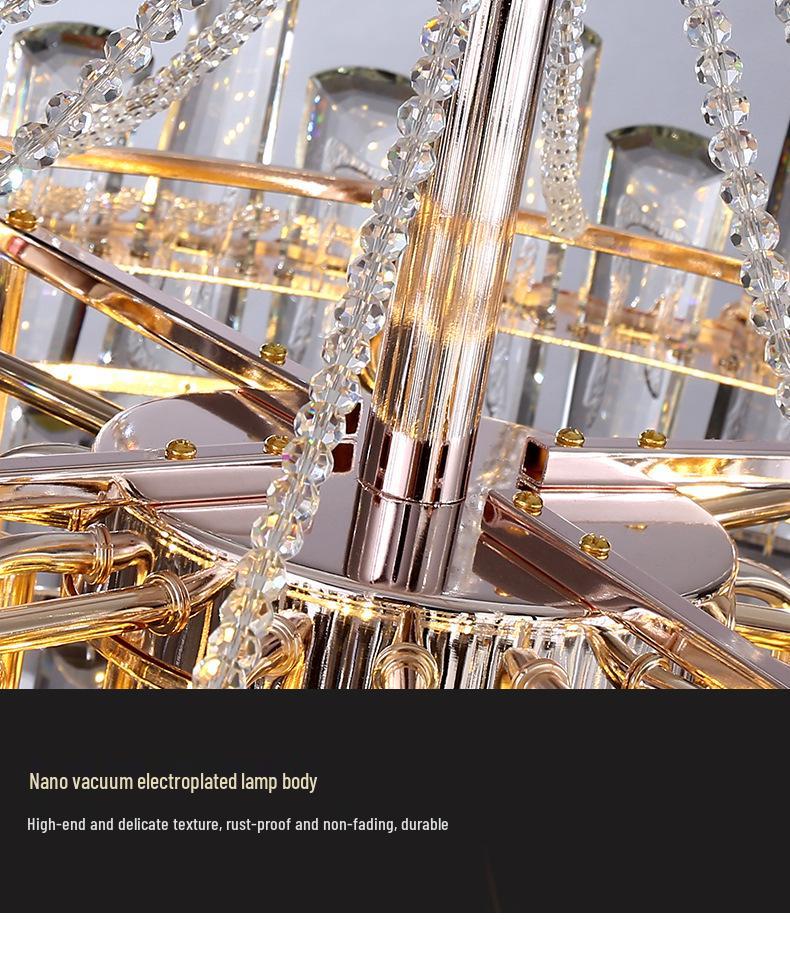 Luxury Postmodern Crystal Chandelier: Elegant Pendant Light for Living Room, Luxury Villa, or Trendy Restaurant