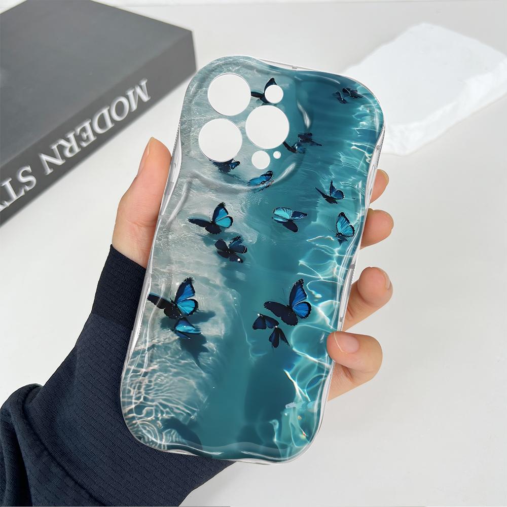 Cute Cartoon Pattern Cream Texture Casing Wavy Edge Soft Silicone Cover Phone Case for Samsung