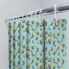Bathroom Shower Curtain Bird Parrot Pattern Teal Blue Washroom Decor Home Decor Waterproof Fabric Shower Liner