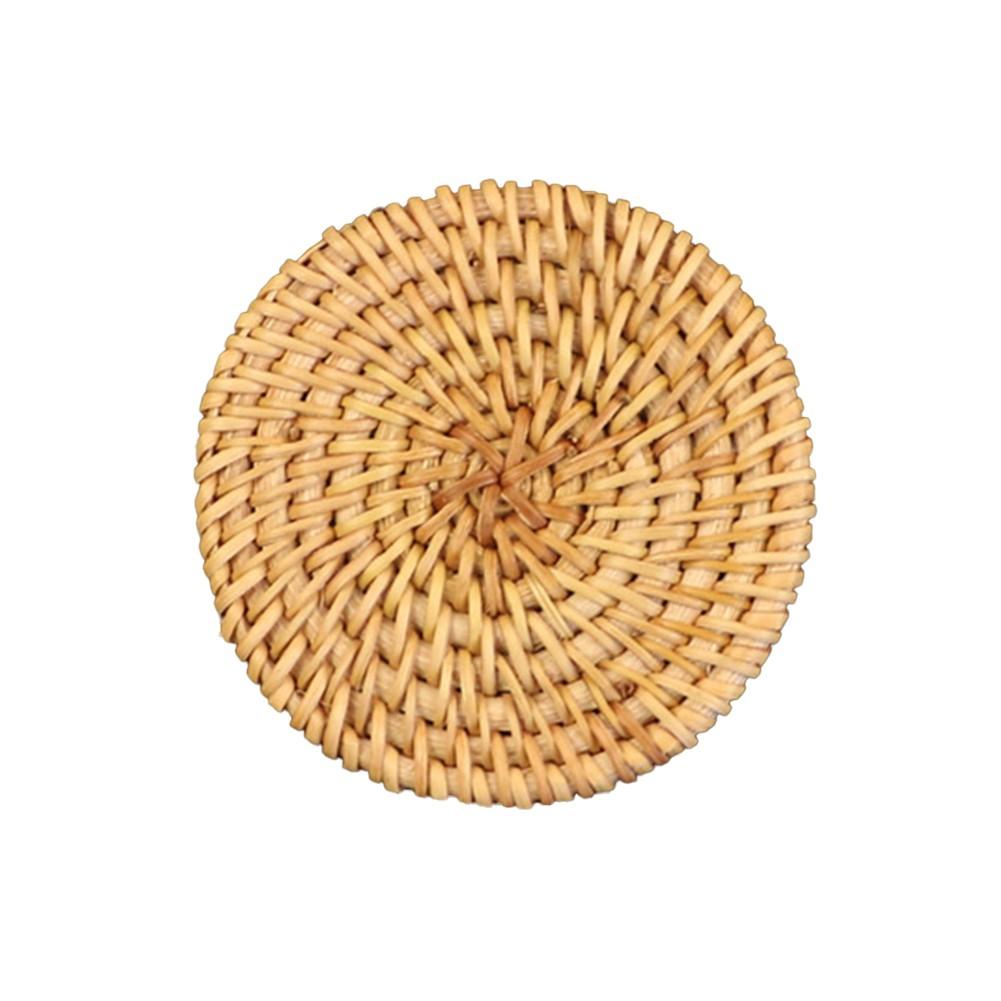 Dining Experience Insulation Pads Rattan Coasters Environmentally Friendly