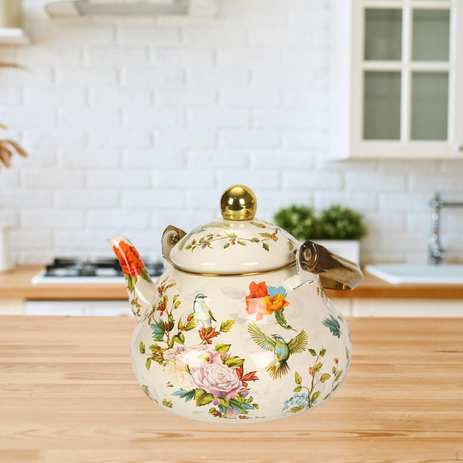 

Эмалированный чайник для чая, кофейник, термостойкий, многофункциональный, загустевший чайник для воды для вечеринки дома 2.5L