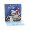 3D Pop Up Christmas Greeting Card Merry Christmas Gift Cards with Envelopes Santa Elk Snowman Holiday Cards for Christmas Parties Home Decor