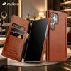 Melkco Genuine Cowhide Leather Case for Samsung Galaxy S26 Ultra 5G S25Ultra Premium Oil Wax Skin Vertical Flip Phone Cover
