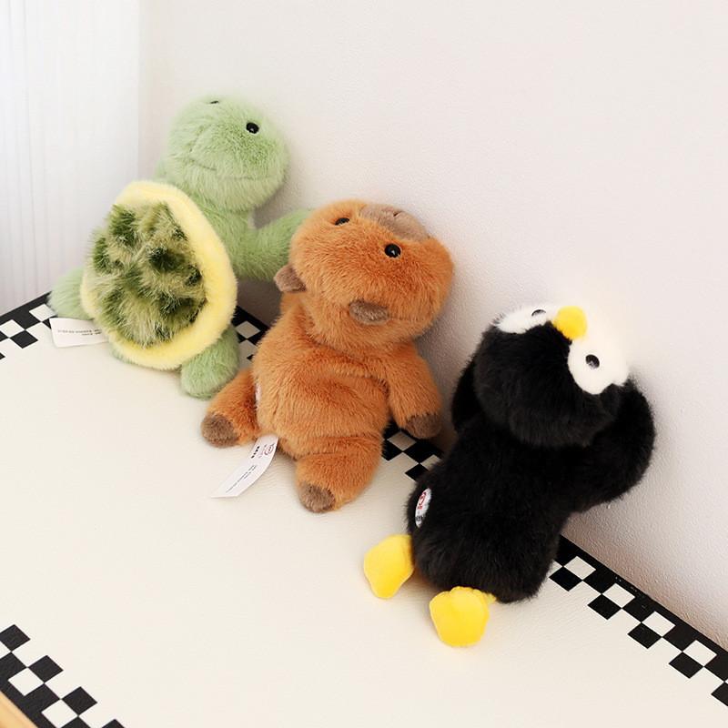 Flat Series Lying Turtle Pig Duck Animal Plush Toy Stuffed Doll Gift Decoration