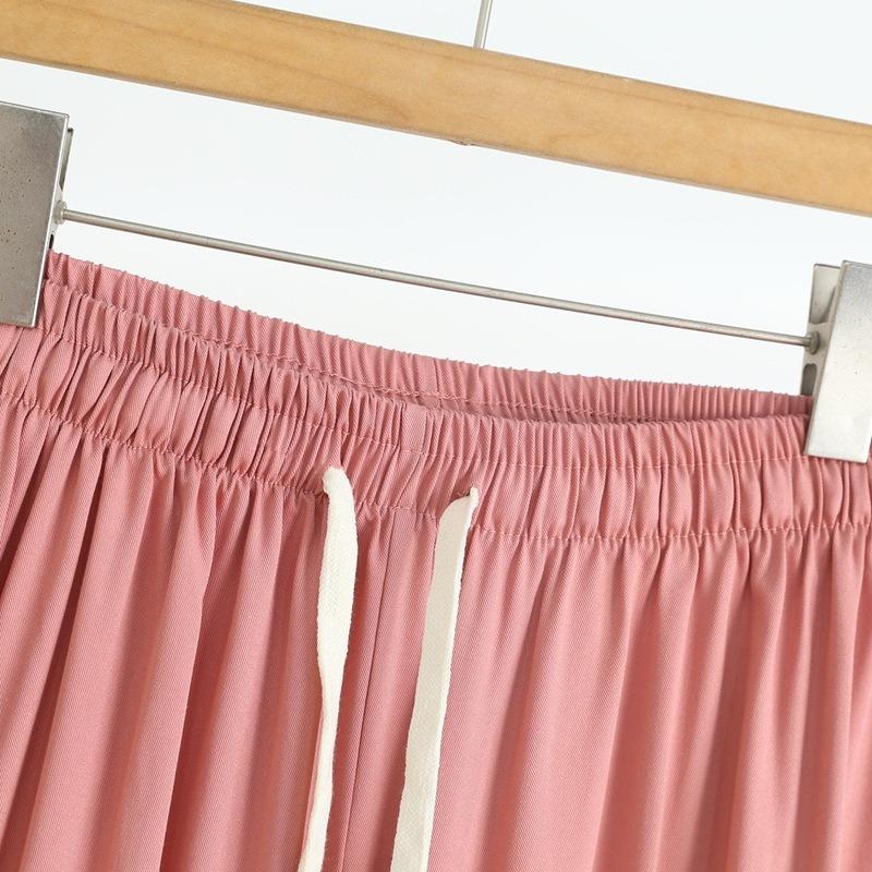 Women's Wide-legged Trousers Summer Versatile Thin Section Loose Dragging High Waisted Outside Wearing Casual Trousers