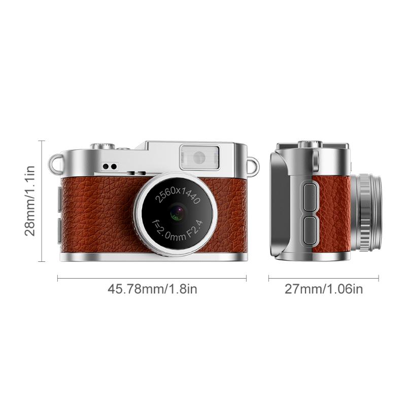 S160 Mini Digital Camera 2K HD Video Recording 1.47 Inch HD Screen Portable Small Cam for Holiday Family Party Shooting