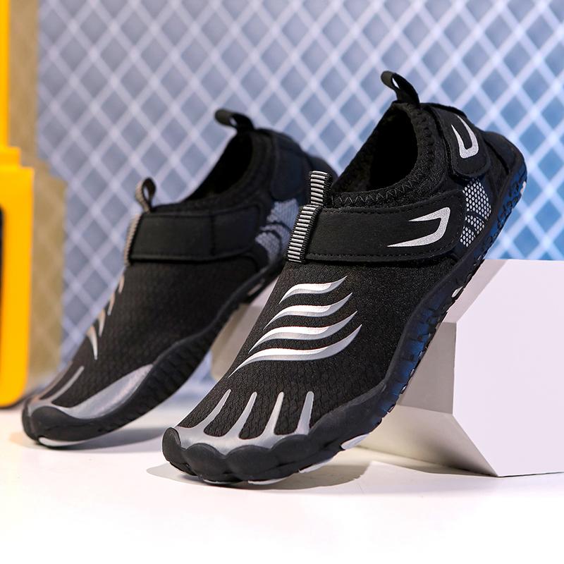 

Мужская пляжная повседневная обувь, дышащие кроссовки для активного отдыха на открытом воздухе, легкие женские повседневные кроссовки для тренировок, большой размер 46 чёрный