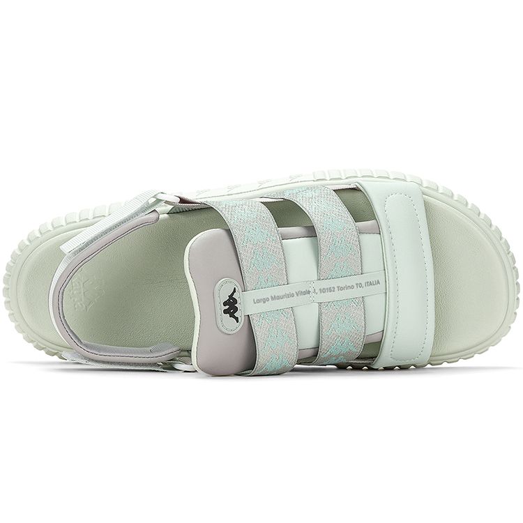 Kappa Back-To-Back Color Block Trendy Retro Outdoor Lightweight Comfortable Non-Slip Casual Fashion Sports Sandals Unisex sandals Gray K0DX5LL04D-124