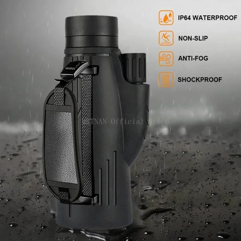 12x50 Powerful Monocular Telescope Portable Long Range Binoculars Telescope Hunting Camping With Tripod Phone Clip