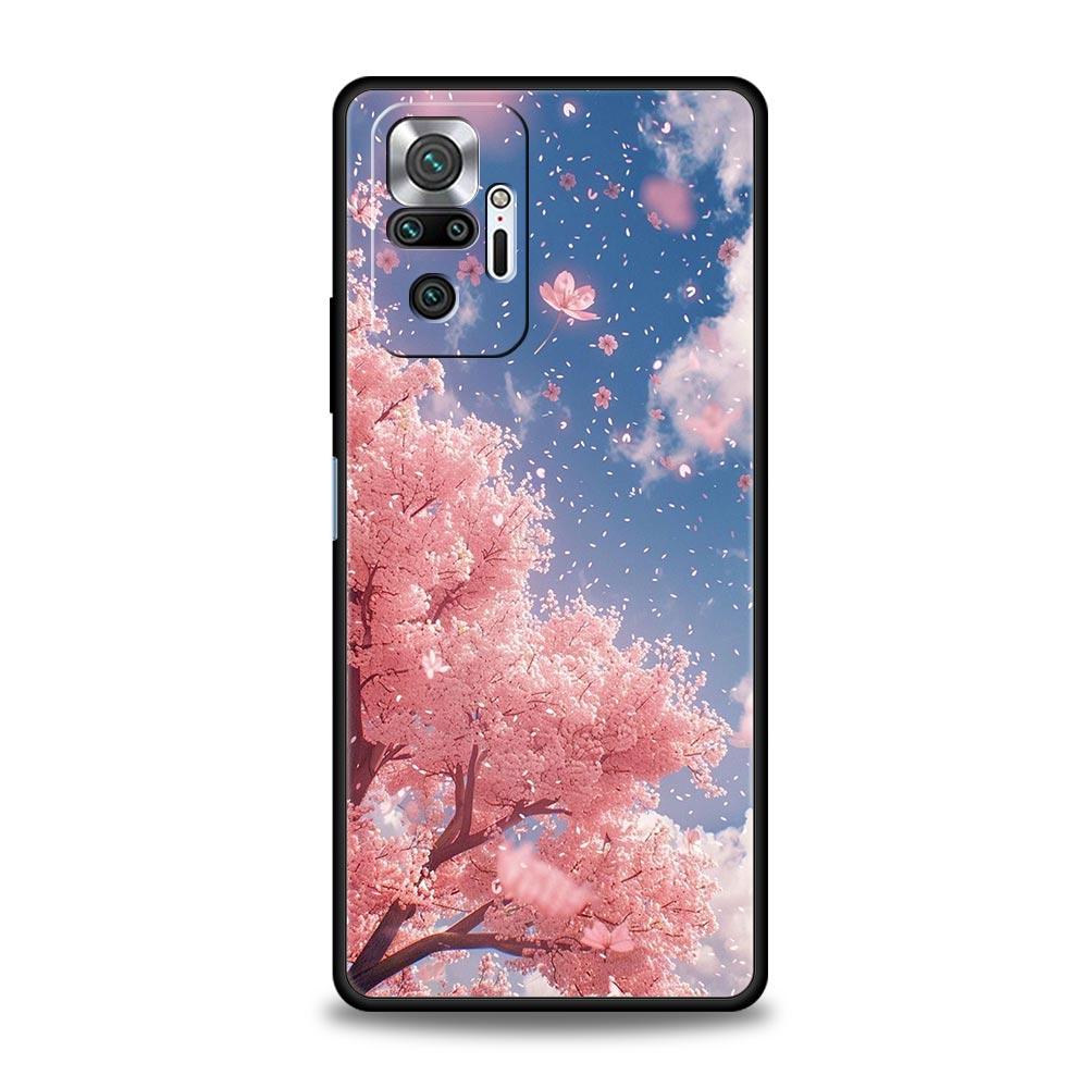 Korean Flower Phone Case Cover for Redmi 14C 10C Note 15 14 13 12 10 11 K40 Pro Plus 5G Soft TPU Shockproof Shell Fundas Capas