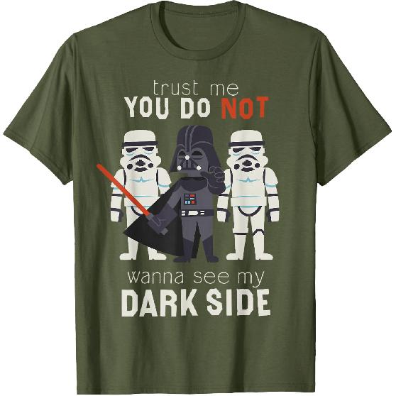 Star Wars A New Hope Darth Vader Dark Side Cartoon T-Shirt