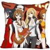 New Arrival K-ON! Anime Girl Pillow Case For Home Decorative Pillows Cover Square Zippered Satin Fabric PillowCases 40X40,45X45