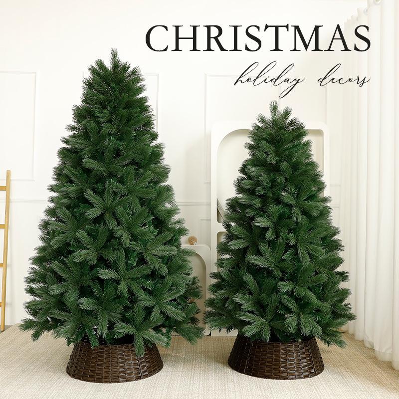 Pre-Lit Dense Christmas Tree with Snowfall Effect and Ornaments