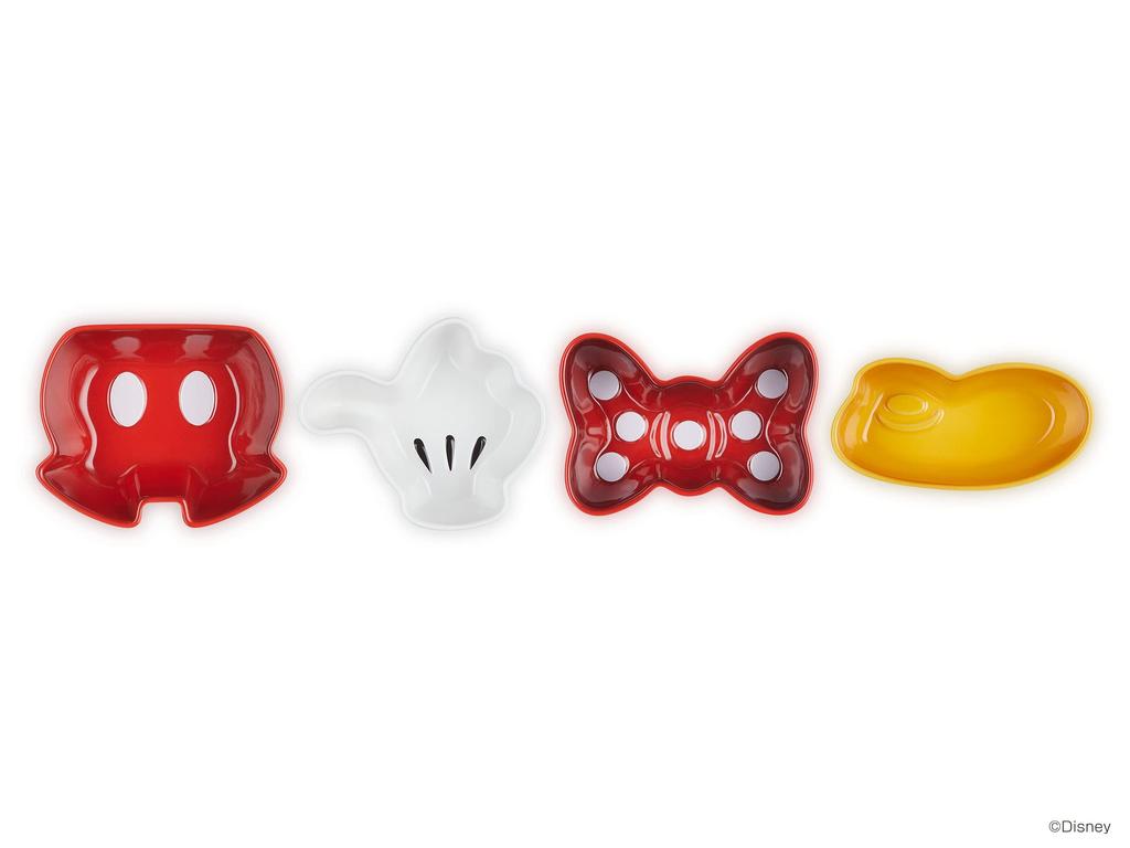 Le Creuset Disney Mickey Minnie Mini Dishes Mickey Mouse Oven Bakeware Japanese & (4-Pack) Dish, [Official Product]