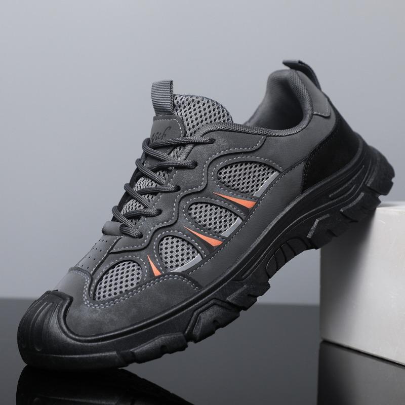 Men's shoes spring new mesh breathable construction site work non-slip wear-resistant light shoes outdoor sports hiking shoes