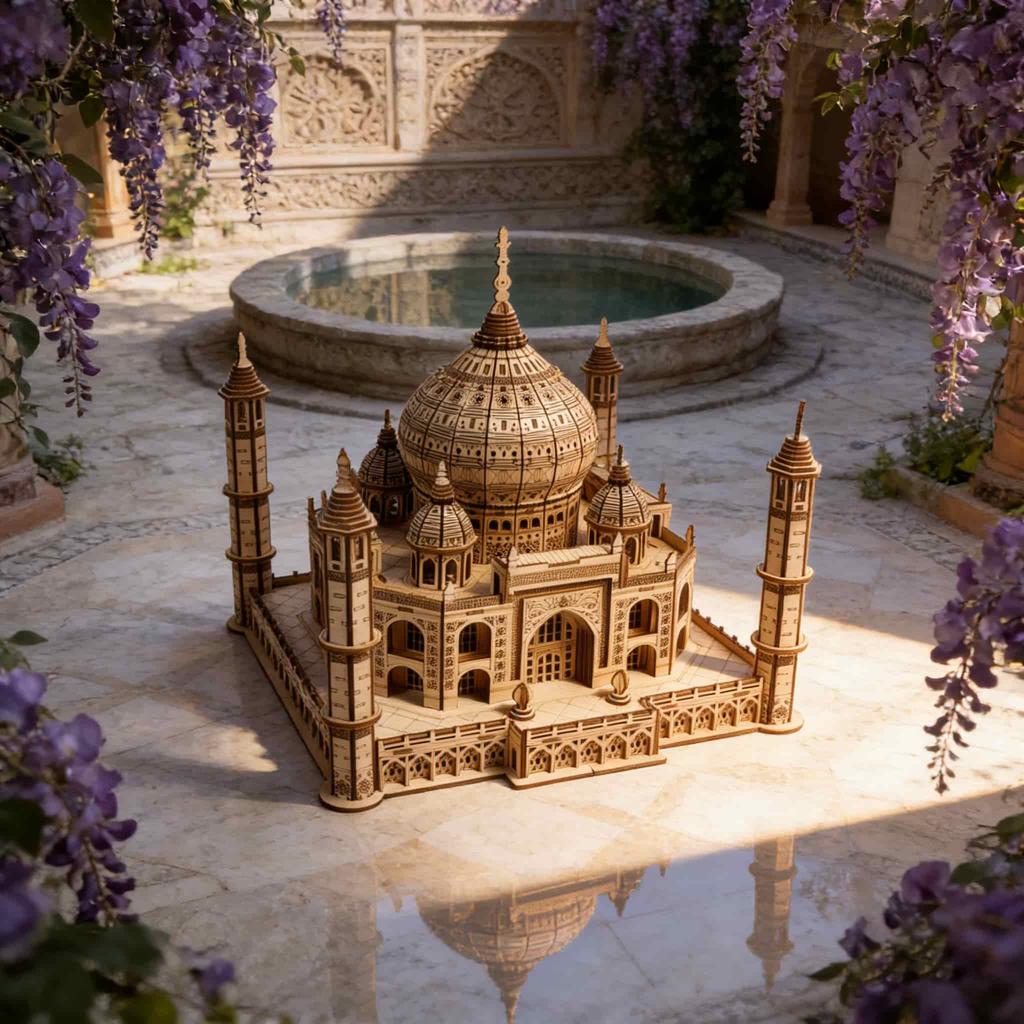 Taj Mahal 3D Wooden Jigsaw Puzzle Miniature an Ideal Festive Present Ideal for Halloween Christmas Plus Birthdays