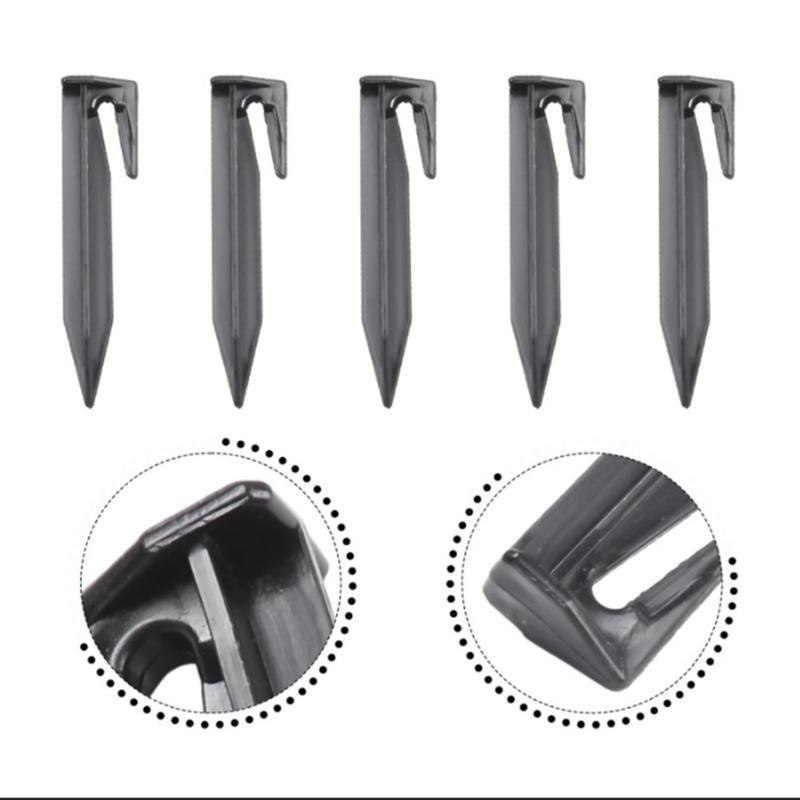 100Pcs Plastic Ground Peg Boundaries Nails Fixing Pin Garden Lawn Mower Peg Landscape Edging Stakes Lawn Mower Accessory