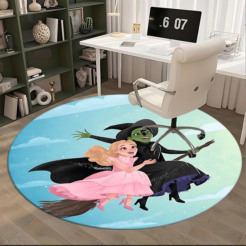 Wizard of Oz,Witch Print Chair Mat Round Rug Office Carpet, Non Slip, Suitable for Living Rooms, Bedrooms,Decor1205939a
