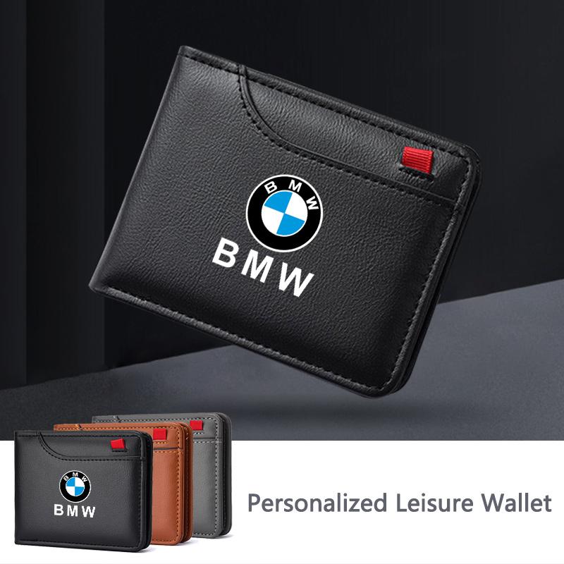 Car Wallet Large Capacity Multi-slot Business Purse Driver's License Short Wallet For BMW M 1 2 3 4 5 7 Series X1 X3 X4 X5 X6 X7 Gzsh02
